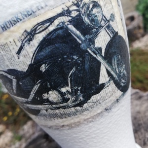 Harley-Davidson pohár motorosoknak, transzferálva. :-) - otthon & életmód - konyhafelszerelés, tálalás - tálalás - sörös pohár és korsó - Meska.hu