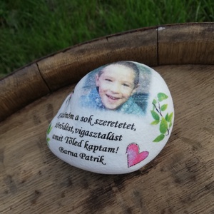 Fényképes és feliratos kő, személyre szabottan. :-) - otthon & életmód - dekoráció - asztal és polc dekoráció - kavics & kő - Meska.hu