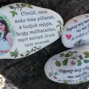 Fényképes és feliratos kő szett, személyre szabottan. :-), Otthon & Életmód, Dekoráció, Asztal és polc dekoráció, Kavics & Kő, Decoupage, transzfer és szalvétatechnika, Festett tárgyak, MESKA