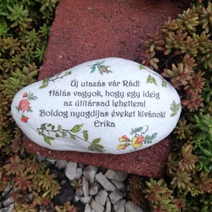 Feliratos kő, nyugdíjba vonulásra. :-) - Meska.hu