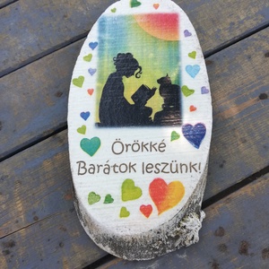 Cicabarátság - hűtőmágnes. :-) , Otthon & Életmód, Konyhafelszerelés, tálalás, Konyhai dekoráció, Hűtőmágnes, Decoupage, transzfer és szalvétatechnika, Festett tárgyak, MESKA