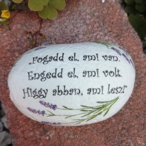 Feliratos kő, motivációs idézetekkel, transzfer technikával. :-), Otthon & Életmód, Dekoráció, Asztal és polc dekoráció, Kavics & Kő, Decoupage, transzfer és szalvétatechnika, Festett tárgyak, MESKA