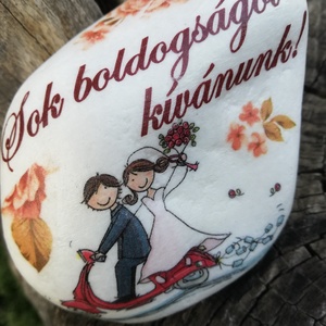 Robogó - esküvői nagyméretű kő. :-)  - otthon & életmód - dekoráció - asztal és polc dekoráció - kavics & kő - Meska.hu