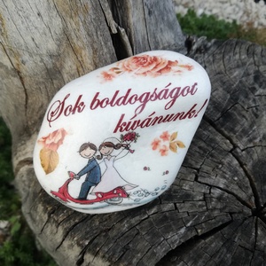 Robogó - esküvői nagyméretű kő. :-)  - otthon & életmód - dekoráció - asztal és polc dekoráció - kavics & kő - Meska.hu