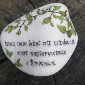 Barátok - nagyméretű kő. :-)  - otthon & életmód - dekoráció - asztal és polc dekoráció - kavics & kő - Meska.hu