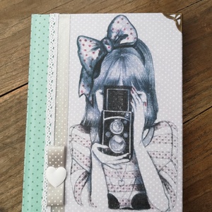 A fényképész határidőnaplója. :-), Otthon & Életmód, Papír, írószer, Jegyzetfüzet & Napló, Decoupage, transzfer és szalvétatechnika, Festett tárgyak, MESKA