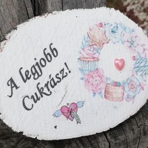 Legjobb Cukrász-hűtőmágnes. :-) , Otthon & Életmód, Hűtőmágnes, Konyhafelszerelés, tálalás, Decoupage, transzfer és szalvétatechnika, Festett tárgyak, MESKA