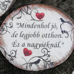 Nagyiéknál-faszelet hűtőmágnes. :-) , Otthon & Életmód, Konyhafelszerelés, tálalás, Konyhai dekoráció, Hűtőmágnes, Decoupage, transzfer és szalvétatechnika, Festett tárgyak, MESKA