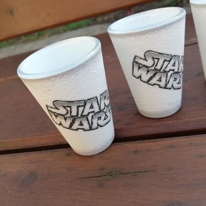Star Wars - fotó-transzferált és feliratozott pohár szett, 6 db-os. :-) - otthon & lakás - konyhafelszerelés, tálalás - tálalás - pálinkás poharak, szettek - Meska.hu