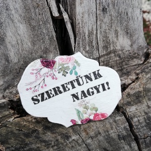 Szeretünk Nagyi hűtőmágnesek. :-)  - otthon & életmód - konyhafelszerelés, tálalás - konyhai dekoráció - hűtőmágnes - Meska.hu