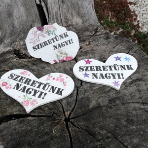 Szeretünk Nagyi hűtőmágnesek. :-)  - otthon & életmód - konyhafelszerelés, tálalás - konyhai dekoráció - hűtőmágnes - Meska.hu