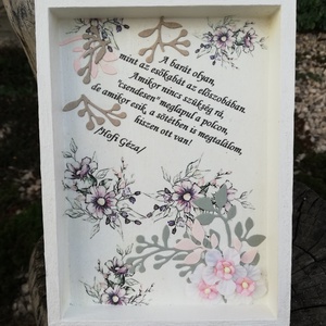 Barátság - feliratos és díszített fakeret. :-) , Otthon & Életmód, Táblakép, Dekoráció, Decoupage, transzfer és szalvétatechnika, Festett tárgyak, MESKA