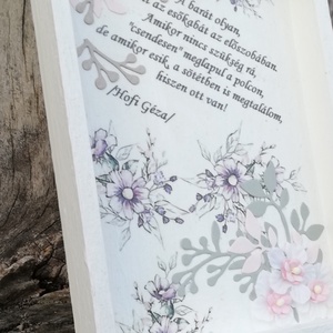 Barátság - feliratos és díszített fakeret. :-)  - otthon & életmód - dekoráció - Meska.hu