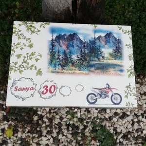 Motorosnak készült, egyedi fotós és feliratos teás doboz. :-) - RENDELHETŐ - otthon & életmód - dekoráció - asztal és polc dekoráció - díszdoboz - Meska.hu