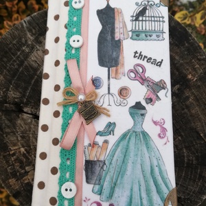 A Varrónő határidőnaplója. :-), Otthon & Életmód, Papír, írószer, Jegyzetfüzet & Napló, Decoupage, transzfer és szalvétatechnika, Festett tárgyak, MESKA