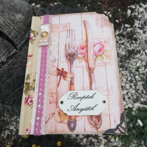 Receptes könyv, vintage stílusban.  :-), Otthon & Életmód, Konyhafelszerelés, tálalás, Sütés, főzés, Receptfüzet, Decoupage, transzfer és szalvétatechnika, Festett tárgyak, MESKA