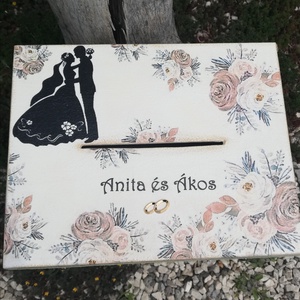 Minőségi, nagyméretű, feliratozott esküvői pénzgyűjtő persely. :-) - esküvő - emlék & ajándék - doboz - Meska.hu