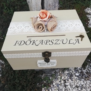 IDŐKAPSZULA-Minőségi, óriási méretű, feliratozott esküvői pénzgyűjtő persely. :-) - esküvő - emlék & ajándék - doboz - Meska.hu