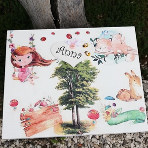 Minőségi, névre szóló, óriási méretű kincsesdoboz, kislányoknak. :-) - otthon & életmód - babaszoba, gyerekszoba - játéktároló - Meska.hu