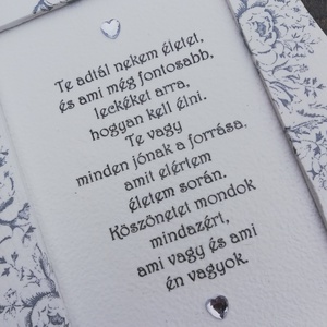Köszönet Anyának - feliratos, elegáns fényképtartó. :-) - otthon & életmód - dekoráció - kép & falikép - képkeret - Meska.hu