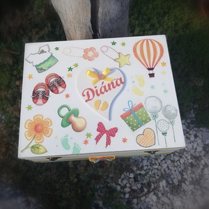 Altatódallal-Minőségi, óriási méretű babaváró doboz, a belsejében egy dallal. :-) - otthon & életmód - tárolás & rendszerezés - doboz - Meska.hu