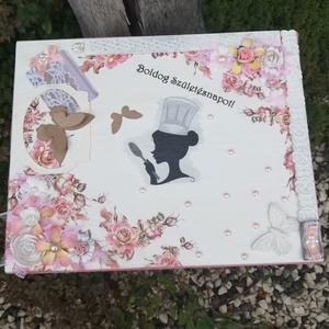A Séfnek! :-) Feliratos, 6 rekeszes díszdoboz, kártyákkal. - RENDELHETŐ, Otthon & Életmód, Dekoráció, Asztal és polc dekoráció, Díszdoboz, Decoupage, transzfer és szalvétatechnika, Festett tárgyak, MESKA