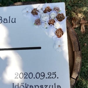 IDŐKAPSZULA-Minőségi, óriási méretű, feliratozott esküvői pénzgyűjtő persely. :-) - esküvő - emlék & ajándék - doboz - Meska.hu