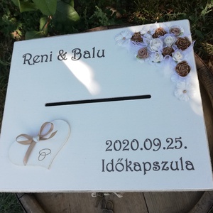IDŐKAPSZULA-Minőségi, óriási méretű, feliratozott esküvői pénzgyűjtő persely. :-) - esküvő - emlék & ajándék - doboz - Meska.hu