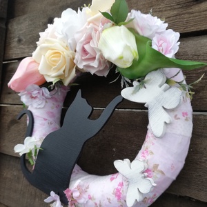 Ajtódísz cicásoknak, macskatulajdonosoknak. :-) - otthon & életmód - dekoráció - ajtó- és ablak dekoráció - ajtódísz & kopogtató - Meska.hu