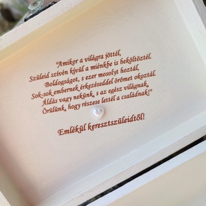 Egyedi mintás és feliratos díszdoboz keresztelőre. - RENDELHETŐ - otthon & életmód - tárolás & rendszerezés - doboz - Meska.hu