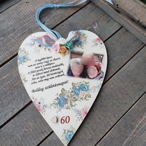 Barátnők-akasztós fa szív, fényképpel. :-) , Otthon & Életmód, Dekoráció, Kép & Falikép, Táblakép, Decoupage, transzfer és szalvétatechnika, Festett tárgyak, MESKA