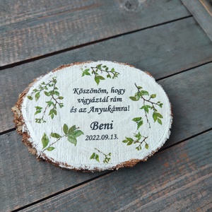 Személyes köszönet a szülészorvosnak a babától és a mamától-hűtőmágnes.  :-), Otthon & Életmód, Konyhafelszerelés, tálalás, Konyhai dekoráció, Hűtőmágnes, Decoupage, transzfer és szalvétatechnika, Festett tárgyak, MESKA