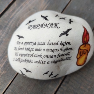 Emlék-Egyedi mintás és feliratos kő, személyre szabottan. :-) - Meska.hu