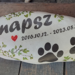 Emlék a kis kedvencednek-Egyedi mintás és feliratos kő, személyre szabottan. :-) - otthon & életmód - vallás - temetkezési tárgy - Meska.hu