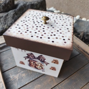 Csokis-teás-sütis vagy kávés doboz, egyedi mintával transzferálva.  :-) - otthon & életmód - konyhafelszerelés, tálalás - konyhai tárolás - tea & kávé tárolás - Meska.hu