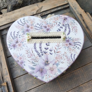 Minőségi, nagyméretű, egyedi mintás esküvői pénzgyűjtő persely. :-) - esküvő - dekoráció - asztaldísz - Meska.hu