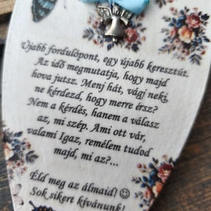 Újabb keresztút... akasztós fa szív, angyalkával. :-)  - otthon & életmód - dekoráció - kép & falikép - táblakép - Meska.hu
