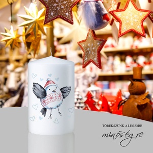 Havas madárkák adventi gyertya szett - karácsony - adventi díszek - adventi gyertyadíszek és koszorúdíszek - Meska.hu