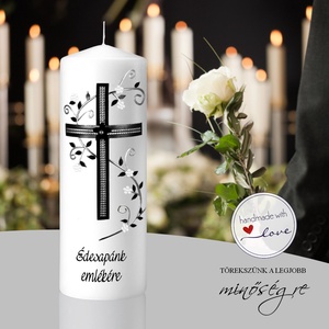 Édesapánk emlékére kegyeleti gyertya, Otthon & Életmód, Vallás, Temetkezési tárgy, Temetői gyertyák, mécsesek, , MESKA