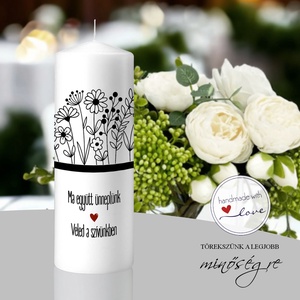 Veled a szívünkben esküvői emlékgyertya, Esküvő, Dekoráció, Gyertya & Gyertyatartó, , MESKA