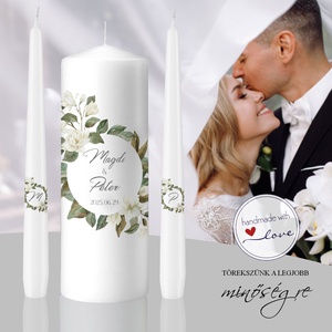 Magnólia esküvői gyertya szett, Esküvő, Dekoráció, Gyertya & Gyertyatartó, , MESKA