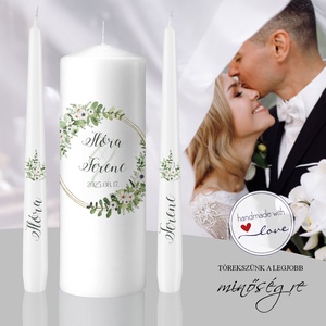 Zöld harmónia esküvői gyertya szett, Esküvő, Dekoráció, Gyertya & Gyertyatartó, , MESKA