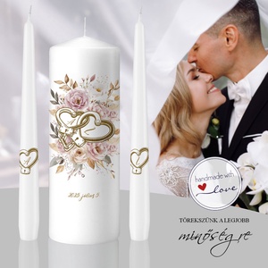 Bilincsbe zárva esküvői gyertya szett, Esküvő, Dekoráció, Gyertya & Gyertyatartó, , MESKA