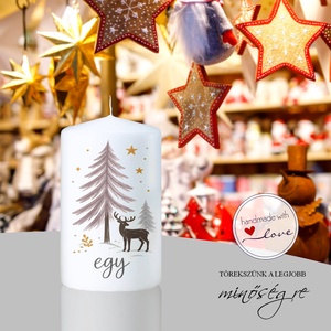 Csillagfényes téli erdő adventi gyertya szett - karácsony - adventi díszek - adventi gyertyadíszek és koszorúdíszek - Meska.hu