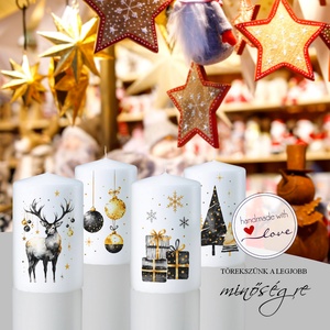 Aranyszarvas adventi gyertya szett - Meska.hu