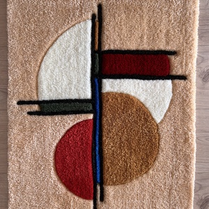 Geometriai mintás tufting szőnyeg , vagy fali dekoráció  - otthon & életmód - lakástextil - szőnyeg - más típusú szőnyeg - Meska.hu