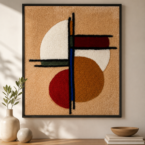 Geometriai mintás tufting szőnyeg , vagy fali dekoráció  - otthon & életmód - lakástextil - szőnyeg - más típusú szőnyeg - Meska.hu