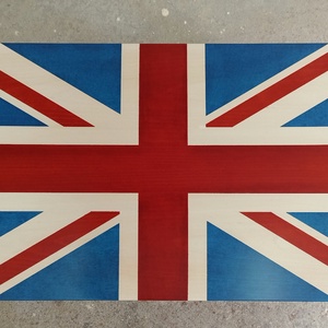 Yoko dohányzóasztal Nagy-Britannia zászló asztallappal, Otthon & Életmód, Bútor, Asztal, Famegmunkálás, Festészet, MESKA