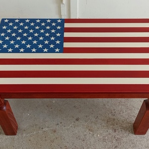 Yoko dohányzóasztal Amerikai Egyesült Államok zászló asztallappal - otthon & életmód - bútor - asztal - Meska.hu