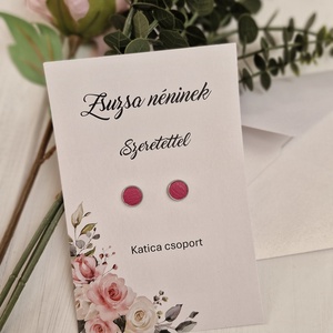 Valódi bőr fülbevaló hipoallergén, névre szóló ajándék, Ékszer, Fülbevaló, Pötty fülbevaló, , MESKA